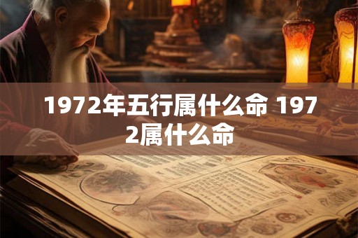 1972年五行属什么命 1972属什么命