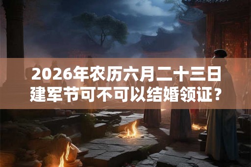 2026年农历六月二十三日建军节可不可以结婚领证？