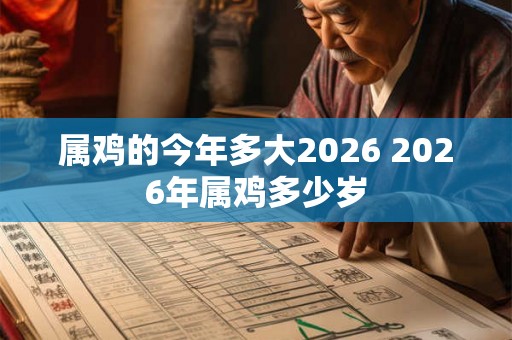 属鸡的今年多大2026 2026年属鸡多少岁