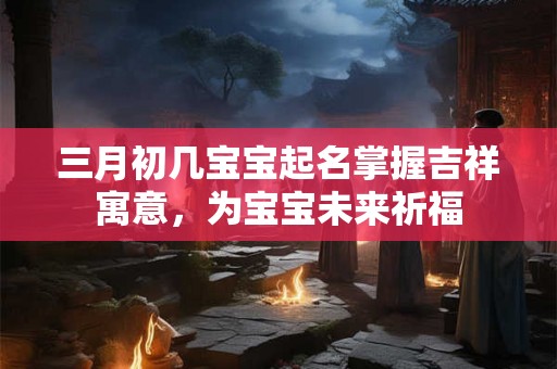 三月初几宝宝起名掌握吉祥寓意，为宝宝未来祈福