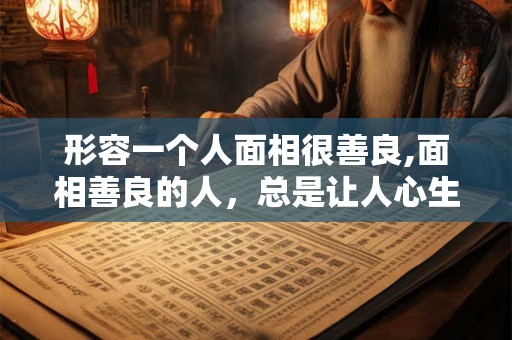 形容一个人面相很善良,面相善良的人,总是让人心生欢喜 形容一个人面相很善良,面相善良的人,总是让人心生欢喜