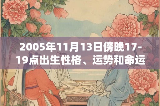2005年11月13日傍晚17-19点出生性格、运势和命运 2005年11月13日傍晚17-19点出生性格、运势和命运