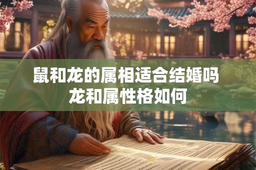 鼠和龙的属相适合结婚吗 龙和属性格如何
