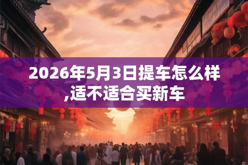 2026年5月3日提车怎么样,适不适合买新车