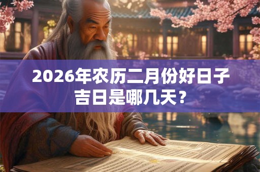 2026年农历二月份好日子吉日是哪几天? 2026年农历二月份好日子吉日是哪几天?