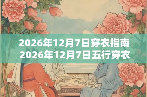 2026年12月7日穿衣指南 2026年12月7日五行穿衣