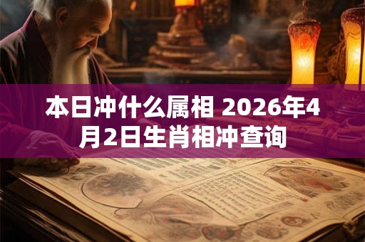 本日冲什么属相 2026年4月2日生肖相冲查询