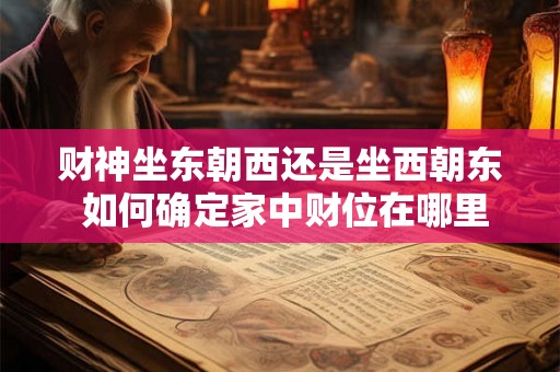 财神坐东朝西还是坐西朝东 如何确定家中财位在哪里