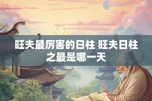 旺夫最厉害的日柱 旺夫日柱之最是哪一天 旺夫最厉害的日柱 旺夫日柱之最是哪一天