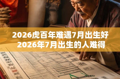 2026虎百年难遇7月出生好 2026年7月出生的人难得一见
