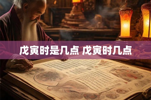 戊寅时是几点 戊寅时几点