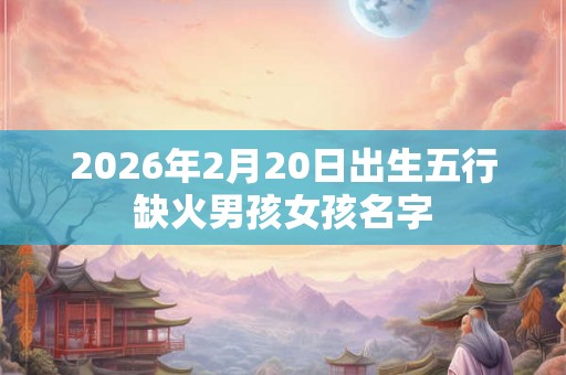 2026年2月20日出生五行缺火男孩女孩名字