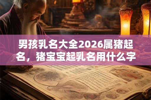 男孩乳名大全2026属猪起名，猪宝宝起乳名用什么字好？