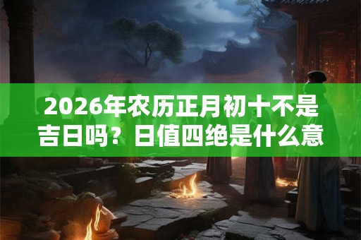 2026年农历正月初十不是吉日吗？日值四绝是什么意思？
