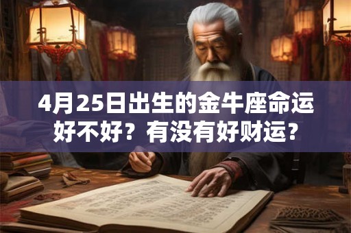 4月25日出生的金牛座命运好不好？有没有好财运？