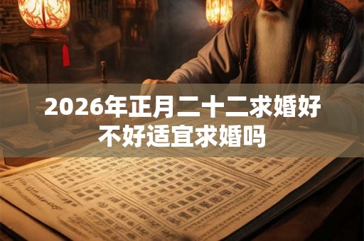 2026年正月二十二求婚好不好适宜求婚吗