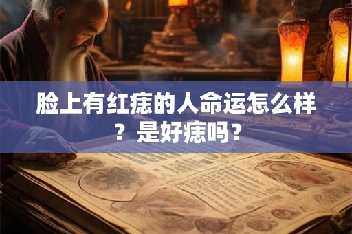脸上有红痣的人命运怎么样？是好痣吗？