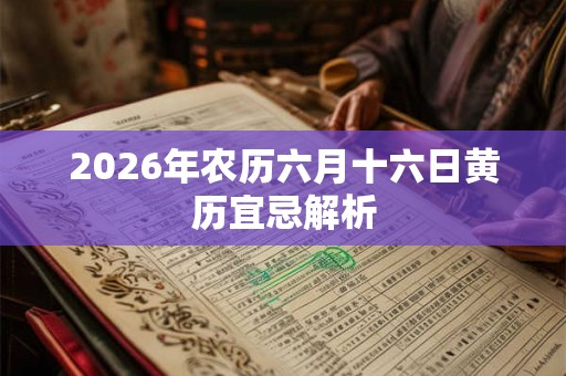 2026年农历六月十六日黄历宜忌解析