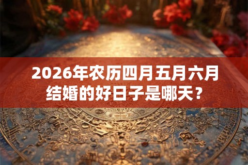 2026年农历四月五月六月结婚的好日子是哪天? 2026年农历四月五月六月结婚的好日子是哪天?
