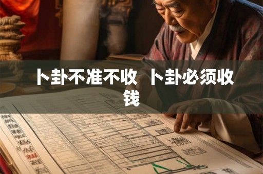卜卦不准不收  卜卦必须收钱