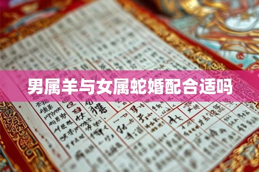 男属羊与女属蛇婚配合适吗