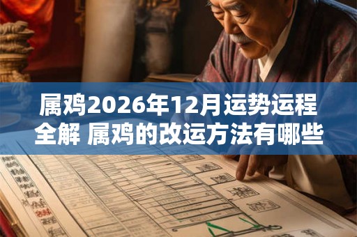 属鸡2026年12月运势运程全解 属鸡的改运方法有哪些