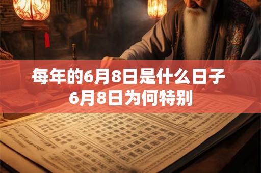 每年的6月8日是什么日子 6月8日为何特别