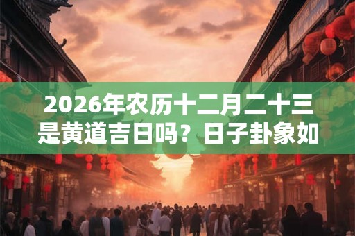 2026年农历十二月二十三是黄道吉日吗？日子卦象如何？
