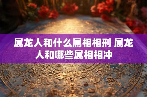 属龙人和什么属相相刑 属龙人和哪些属相相冲