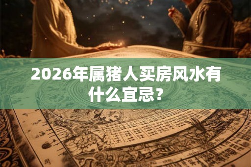 2026年属猪人买房风水有什么宜忌？