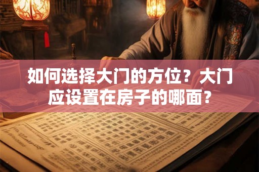 如何选择大门的方位?大门应设置在房子的哪面? 如何选择大门的方位?大门应设置在房子的哪面?