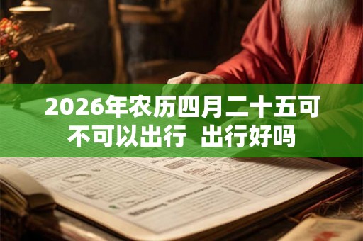 2026年农历四月二十五可不可以出行  出行好吗