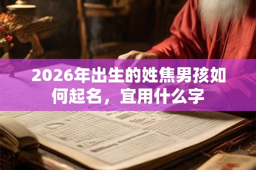 2026年出生的姓焦男孩如何起名，宜用什么字
