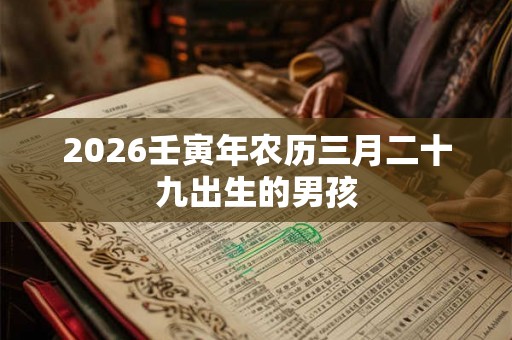 2026壬寅年农历三月二十九出生的男孩 2026壬寅年农历三月二十九出生的男孩