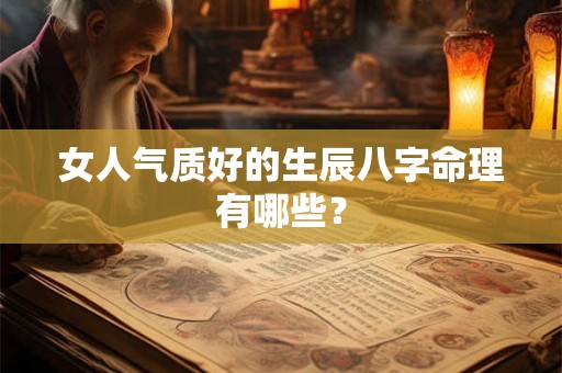 女人气质好的生辰八字命理有哪些？