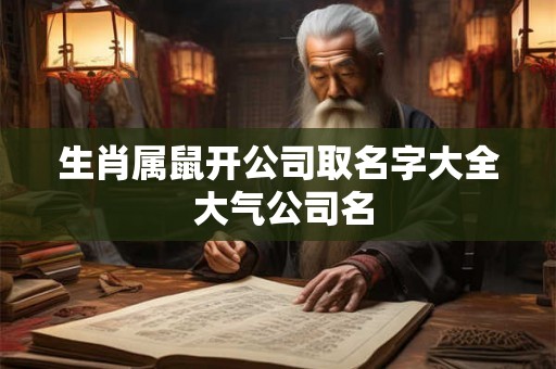 生肖属鼠开公司取名字大全 大气公司名