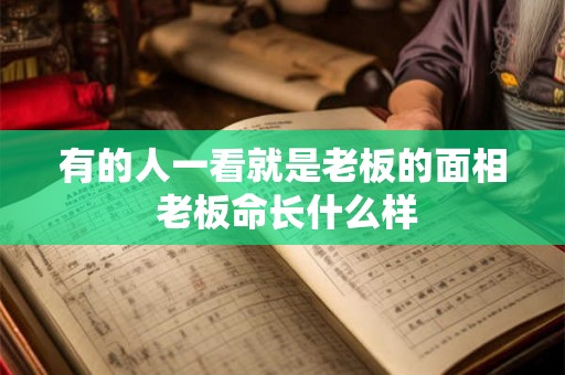 有的人一看就是老板的面相 老板命长什么样