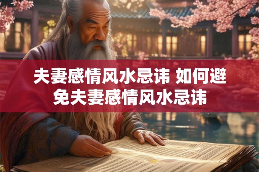 夫妻感情风水忌讳 如何避免夫妻感情风水忌讳 夫妻感情风水忌讳 如何避免夫妻感情风水忌讳