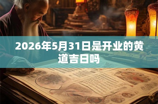 2026年5月31日是开业的黄道吉日吗