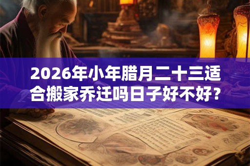 2026年小年腊月二十三适合搬家乔迁吗日子好不好？