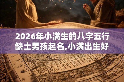 2026年小满生的八字五行缺土男孩起名,小满出生好吗？