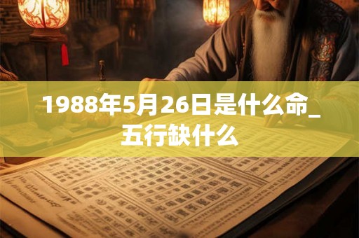1988年5月26日是什么命_五行缺什么 1988年5月26日是什么命_五行缺什么