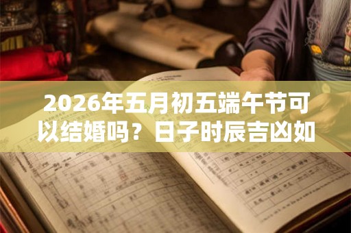 2026年五月初五端午节可以结婚吗?日子时辰吉凶如何? 2026年五月初五端午节可以结婚吗?日子时辰吉凶如何?
