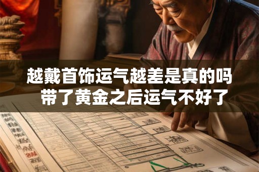 越戴首饰运气越差是真的吗  带了黄金之后运气不好了
