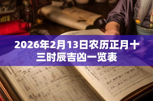 2026年2月13日农历正月十三时辰吉凶一览表