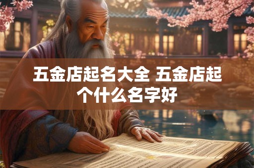 五金店起名大全 五金店起个什么名字好