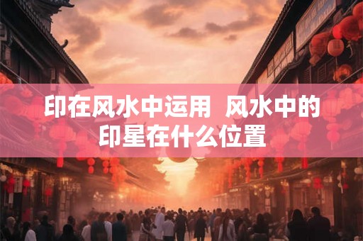 印在风水中运用  风水中的印星在什么位置