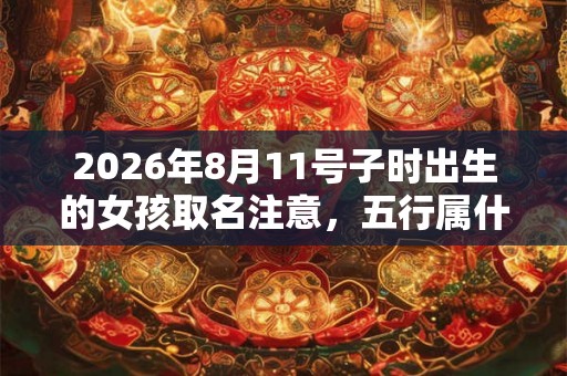 2026年8月11号子时出生的女孩取名注意，五行属什么