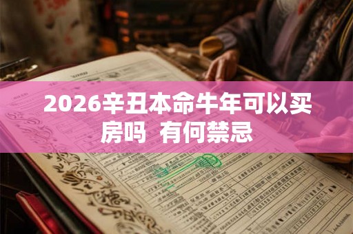2026辛丑本命牛年可以买房吗 有何禁忌 2026辛丑本命牛年可以买房吗 有何禁忌