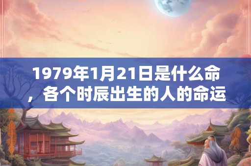 1979年1月21日是什么命，各个时辰出生的人的命运